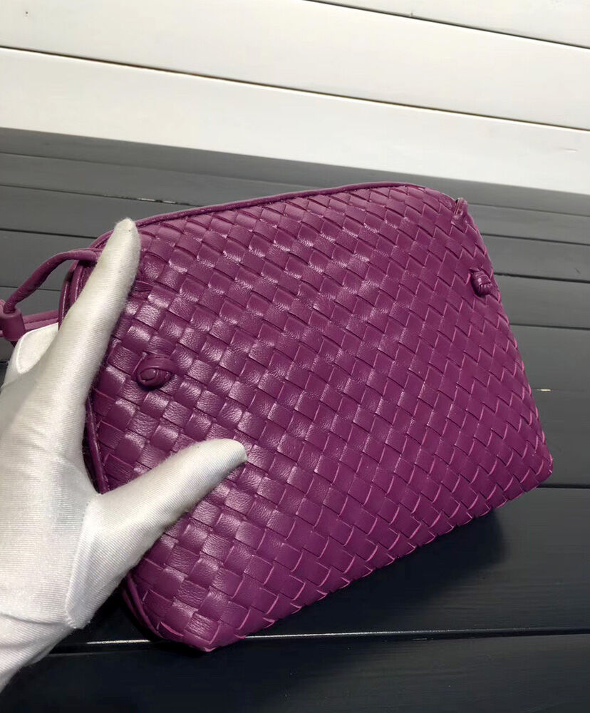 Bottega Veneta Shoulder Bag Lambskin Purple